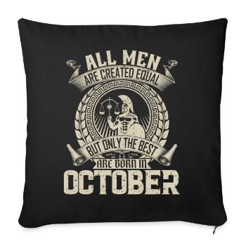 October All Men Are Created Equal Design - Sofa pillowcase 17,3'' x 17,3'' (45 x 45 cm) - black - Front