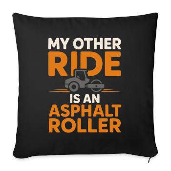 Straßenbauteam Asphalt Betonmannschaft - Sofakissenbezug 45 x 45 cm - Schwarz - Vorne