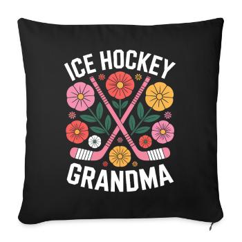 Eishockey Spruch Oma Eishockey Geschenk - Sofa pillowcase 17,3'' x 17,3'' (45 x 45 cm) - black - Front