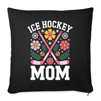 Hockey sur glace Dire hockey sur glace Maman Cadeau de hockey sur glace - Housse de coussin décorative 45 x 45 cm - noir - Devant