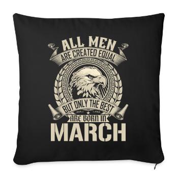 Eagle March Pride Emblem - Sofa pillowcase 17,3'' x 17,3'' (45 x 45 cm) - black - Front