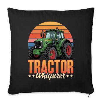 Tracteur Enfants Ferme Mode de vie - Housse de coussin décorative 45 x 45 cm - noir - Devant