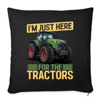 Tracteur Enfants Ferme Mode de vie - Housse de coussin décorative 45 x 45 cm - noir - Devant