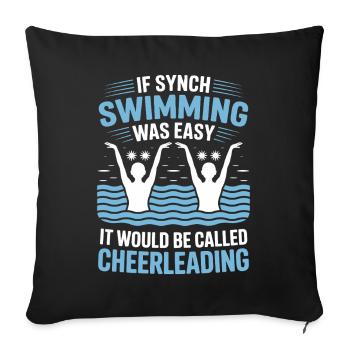 Natation synchronisée Natation artistique Sports nautiques - Housse de coussin décorative 45 x 45 cm - noir - Devant