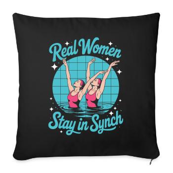 Natation synchronisée Natation artistique Sports nautiques - Housse de coussin décorative 45 x 45 cm - noir - Devant