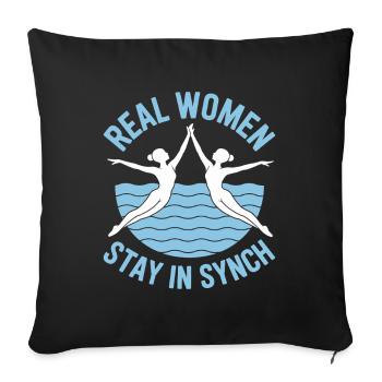 Natation synchronisée Natation artistique Sports nautiques - Housse de coussin décorative 45 x 45 cm - noir - Devant