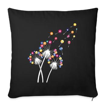 Dandelion Billiard Ball Funny Cue Sports Art - Sofa pillowcase 17,3'' x 17,3'' (45 x 45 cm) - black - Front