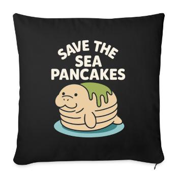 Manatee enthusiast sea beef lover salad love - Sofa pillowcase 17,3'' x 17,3'' (45 x 45 cm) - black - Front