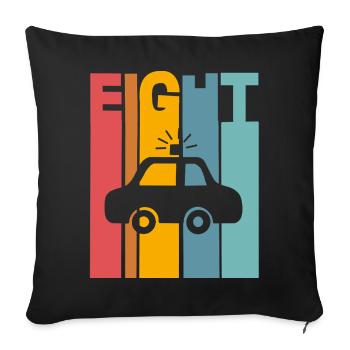 8th Birthday Police - Sofa pillowcase 17,3'' x 17,3'' (45 x 45 cm) - black - Front