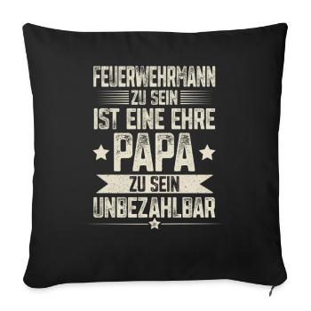 Firefighter Dad - Sofa pillowcase 17,3'' x 17,3'' (45 x 45 cm) - black - Front