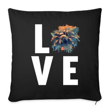 Tarantulas Tarantula - Sofa pillowcase 17,3'' x 17,3'' (45 x 45 cm) - black - Front