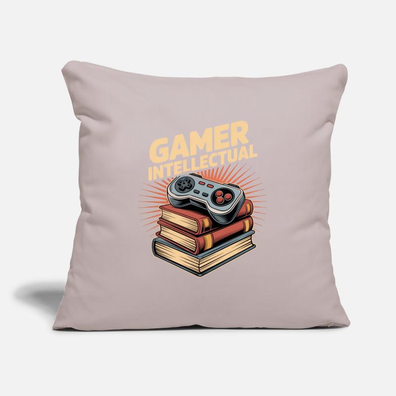 Gamer Intellectual Controller Book Stack Sofa pillowcase 17,3'' x 17,3'' (45 x 45 cm)