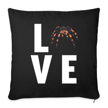 Tarantulas Tarantula - Sofa pillowcase 17,3'' x 17,3'' (45 x 45 cm) - black - Front