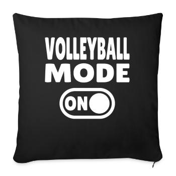 Mode Volleyball activé – le pur plaisir de jouer - Housse de coussin décorative 45 x 45 cm - noir - Devant