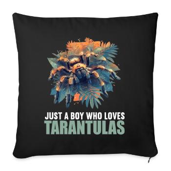 Tarantulas Tarantula - Sofa pillowcase 17,3'' x 17,3'' (45 x 45 cm) - black - Front