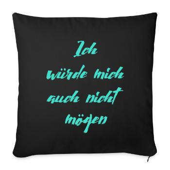 dicton drôle - dictons drôles - Housse de coussin décorative 45 x 45 cm - noir - Devant