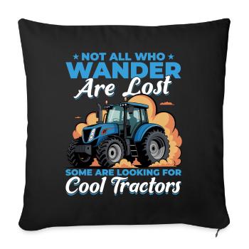 Tracteur Enfants Ferme Mode de vie - Housse de coussin décorative 45 x 45 cm - noir - Devant