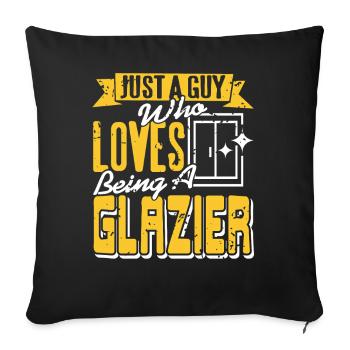 Glazier by Day Best Mom by Night Funny Role - Sofa pillowcase 17,3'' x 17,3'' (45 x 45 cm) - black - Front