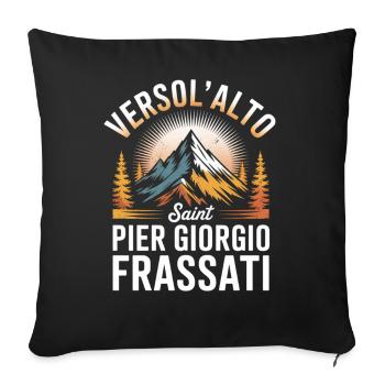Verso L Alto Saint Pier Giorgio Frassati - Sofa pillowcase 17,3'' x 17,3'' (45 x 45 cm) - black - Front
