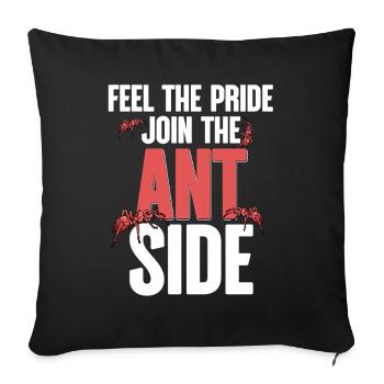 Élevage de fourmis Éleveur de fourmis Rejoignez le côté des fourmis - Housse de coussin décorative 45 x 45 cm - noir - Devant