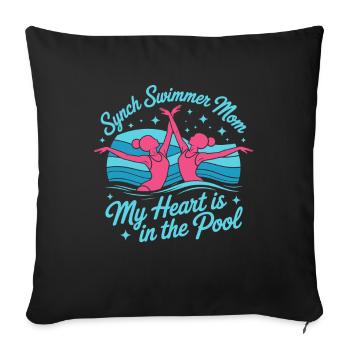 Natation synchronisée Natation artistique Sports nautiques - Housse de coussin décorative 45 x 45 cm - noir - Devant