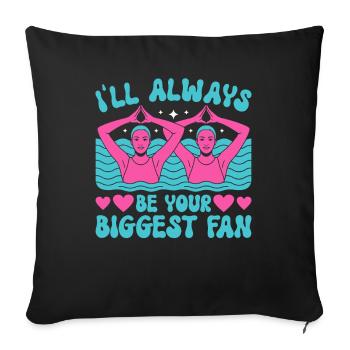 Natation synchronisée Natation artistique Sports nautiques - Housse de coussin décorative 45 x 45 cm - noir - Devant