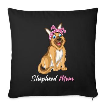 German Shepherd Mom Dog Lover Mother’s Day Gift - Sofa pillowcase 17,3'' x 17,3'' (45 x 45 cm) - black - Front