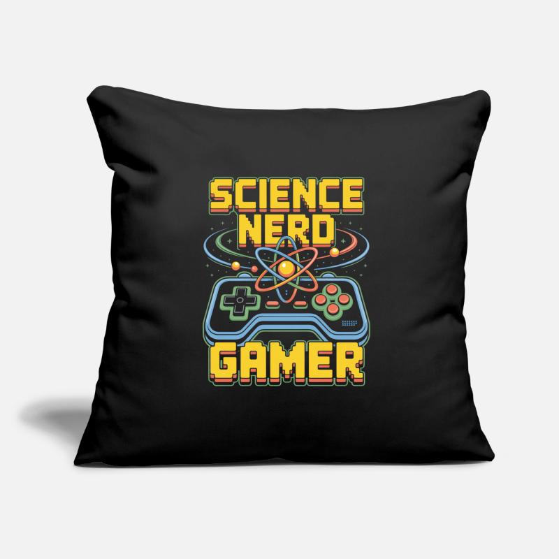 Science Nerd Gamer Atom Controller Wissenschaft Sofakissenbezug 45 x 45 cm