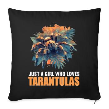 Tarantulas Tarantula - Sofa pillowcase 17,3'' x 17,3'' (45 x 45 cm) - black - Front