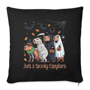 Capybara Halloween Costume - Sofa pillowcase 17,3'' x 17,3'' (45 x 45 cm) - black - Front