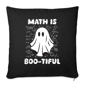 Les mathématiques d’Halloween sont un professeur fantôme de mathématiques - Housse de coussin décorative 45 x 45 cm - noir - Devant