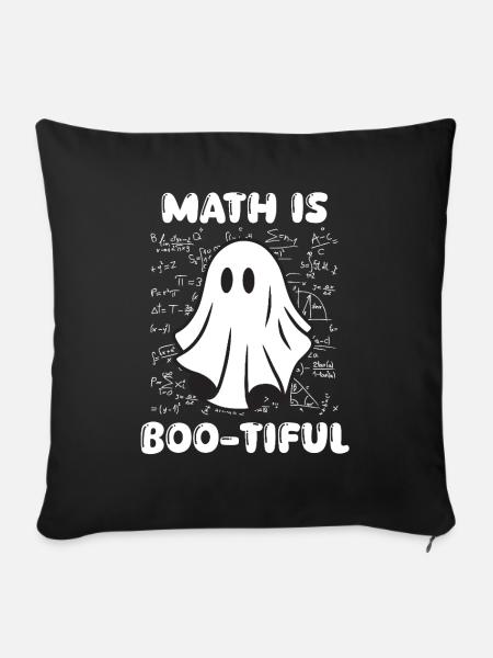 Halloween Math Is Boo-tiful Mathe Gespenst Lehrer - Sofakissenbezug 45 x 45 cm - Schwarz