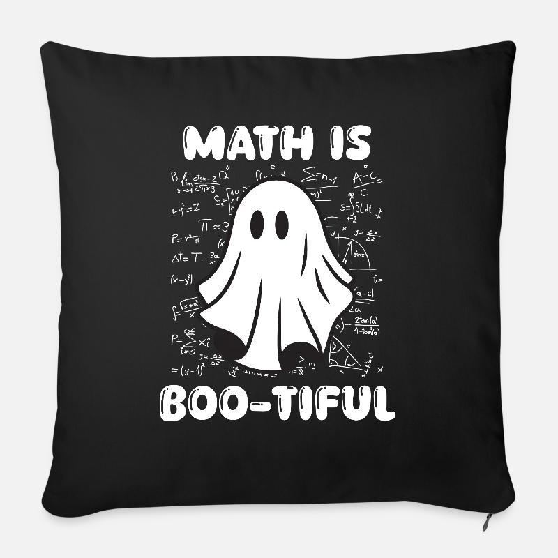 Halloween Math Is Boo-tiful Mathe Gespenst Lehrer - Sofakissenbezug 45 x 45 cm - Schwarz