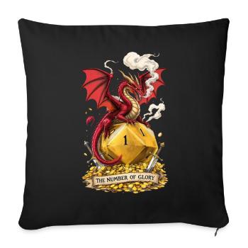 Dragon on W20 – Number of Glory Cartoon - Sofa pillowcase 17,3'' x 17,3'' (45 x 45 cm) - black - Front