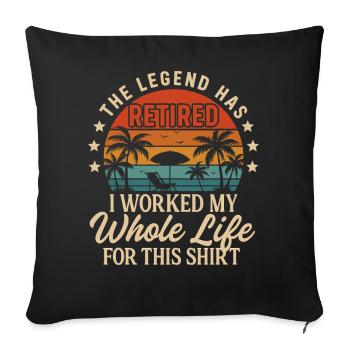 The Legend Has Retired - Sofa pillowcase 17,3'' x 17,3'' (45 x 45 cm) - black - Front