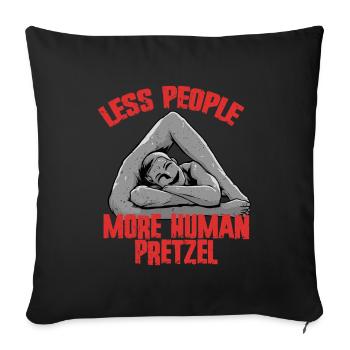 Contorsionniste Contorsion Plus Humain Bretzel - Housse de coussin décorative 45 x 45 cm - noir - Devant