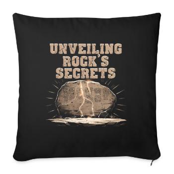Petroglyph Petroglyphs Unveiling Rock's Secrets - Sofa pillowcase 17,3'' x 17,3'' (45 x 45 cm) - black - Front