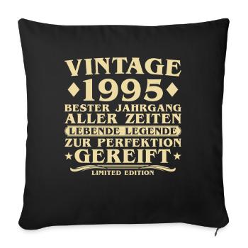 Millésime 1995 Millésime Né 30 ans - Housse de coussin décorative 45 x 45 cm - noir - Devant