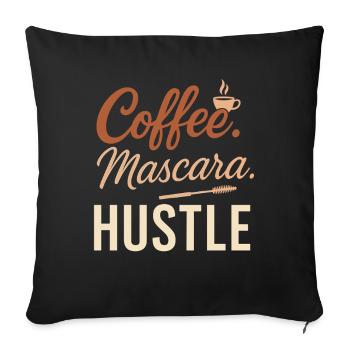 Life is too short to stay in stock - Sofa pillowcase 17,3'' x 17,3'' (45 x 45 cm) - black - Front