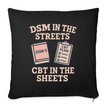 Future psychologist diagnose me - Sofa pillowcase 17,3'' x 17,3'' (45 x 45 cm) - black - Front
