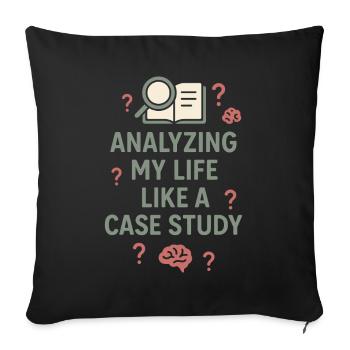 Future psychologist diagnose me - Sofa pillowcase 17,3'' x 17,3'' (45 x 45 cm) - black - Front