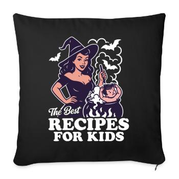 The best recipes for kids - Sofa pillowcase 17,3'' x 17,3'' (45 x 45 cm) - black - Front