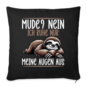 Fatigué Non, je repose juste mes yeux - Housse de coussin décorative 45 x 45 cm - noir - Devant