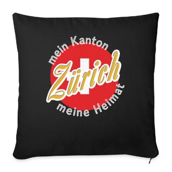 My homeland Zuarich gift - Sofa pillowcase 17,3'' x 17,3'' (45 x 45 cm) - black - Front