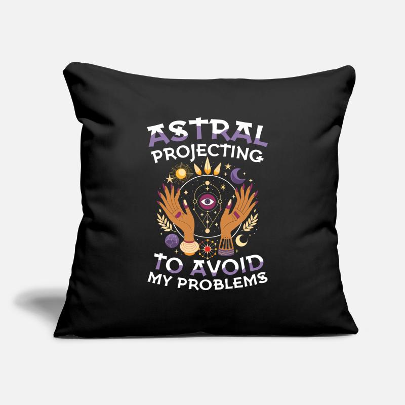 Astral Projecting To Avoid My Problems Esotericism Sofa pillowcase 17,3'' x 17,3'' (45 x 45 cm)
