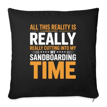 All This Reality Is Cutting Into My Summer - Sofa pillowcase 17,3'' x 17,3'' (45 x 45 cm) - black - Front