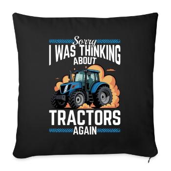 Tracteur Enfants Ferme Mode de vie - Housse de coussin décorative 45 x 45 cm - noir - Devant