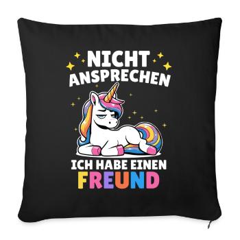 Malle DON'T TALK TO HAVE A FRIEND - Sofa pillowcase 17,3'' x 17,3'' (45 x 45 cm) - black - Front