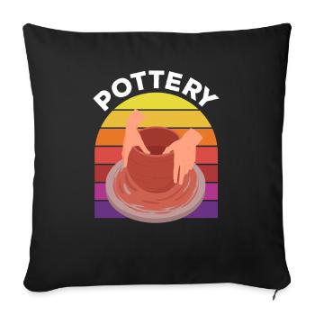 Töpfern Leidenschaft Sonnenuntergang - Sofakissenbezug 45 x 45 cm - Schwarz - Vorne