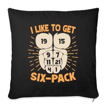 Jeu de bingo J’aime obtenir un pack de six Bingo - Housse de coussin décorative 45 x 45 cm - noir - Devant